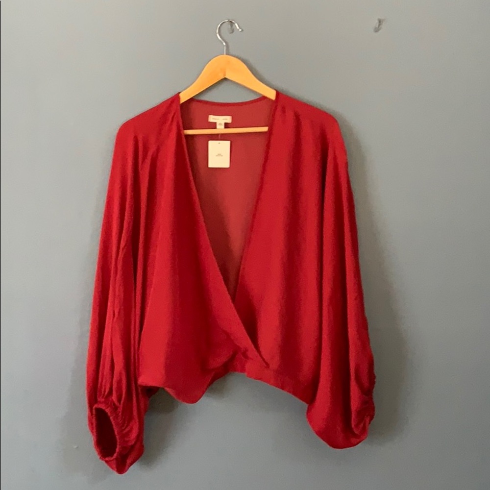 Urban Outfitters Red Long Sleep Top